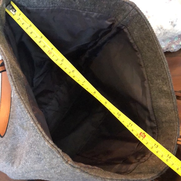 Wool look & faux leather braided shoulder straps and tassel large tote bag - Picture 10 of 10